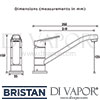 Bristan Cinnamon Easyfit Kitchen Mixer Tap Dimensions